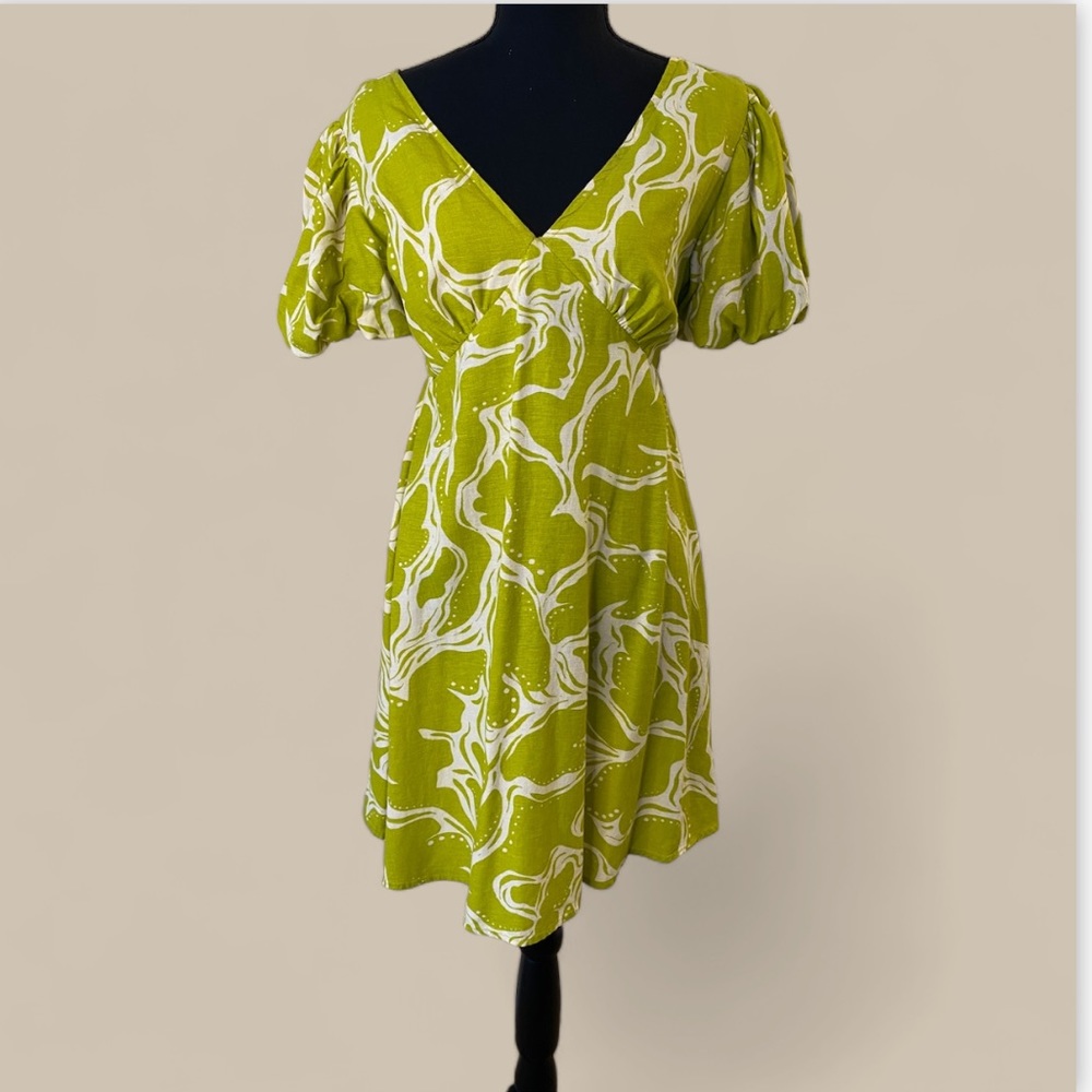 Jessica Simpson mini green dress A-line